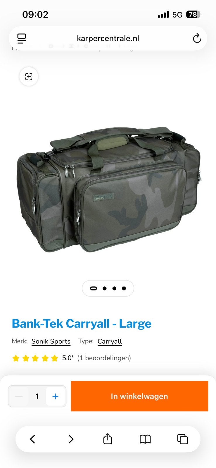 Sonik sport Bank-Tek Carryall - Large, Ophalen, Zo goed als nieuw, Overige typen