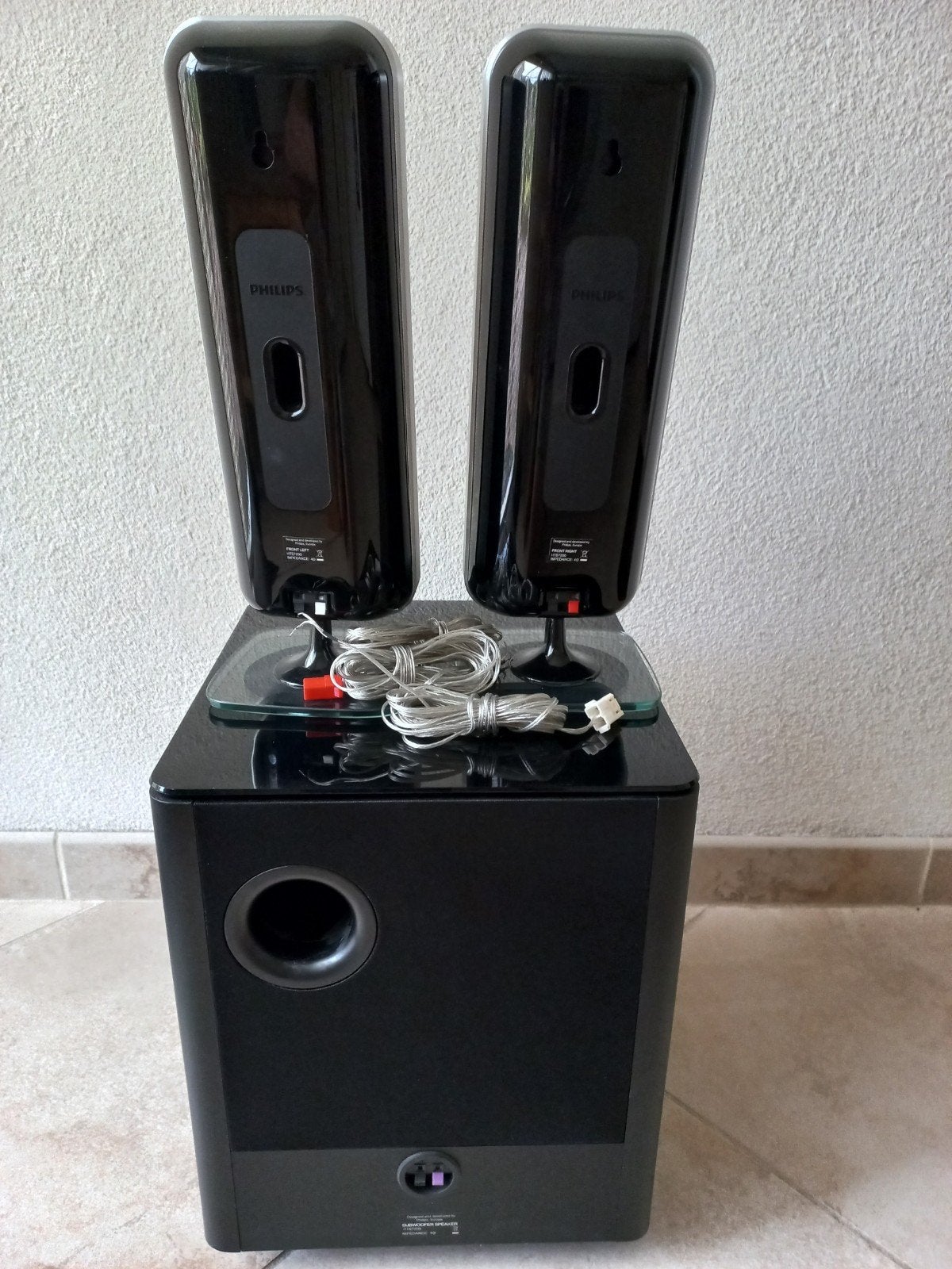 Philips 2.1 Speakerset met Subwoofer, Audio, Tv en Foto, Philips, Inclusief kabels, Speakerset, Ophalen of Verzenden