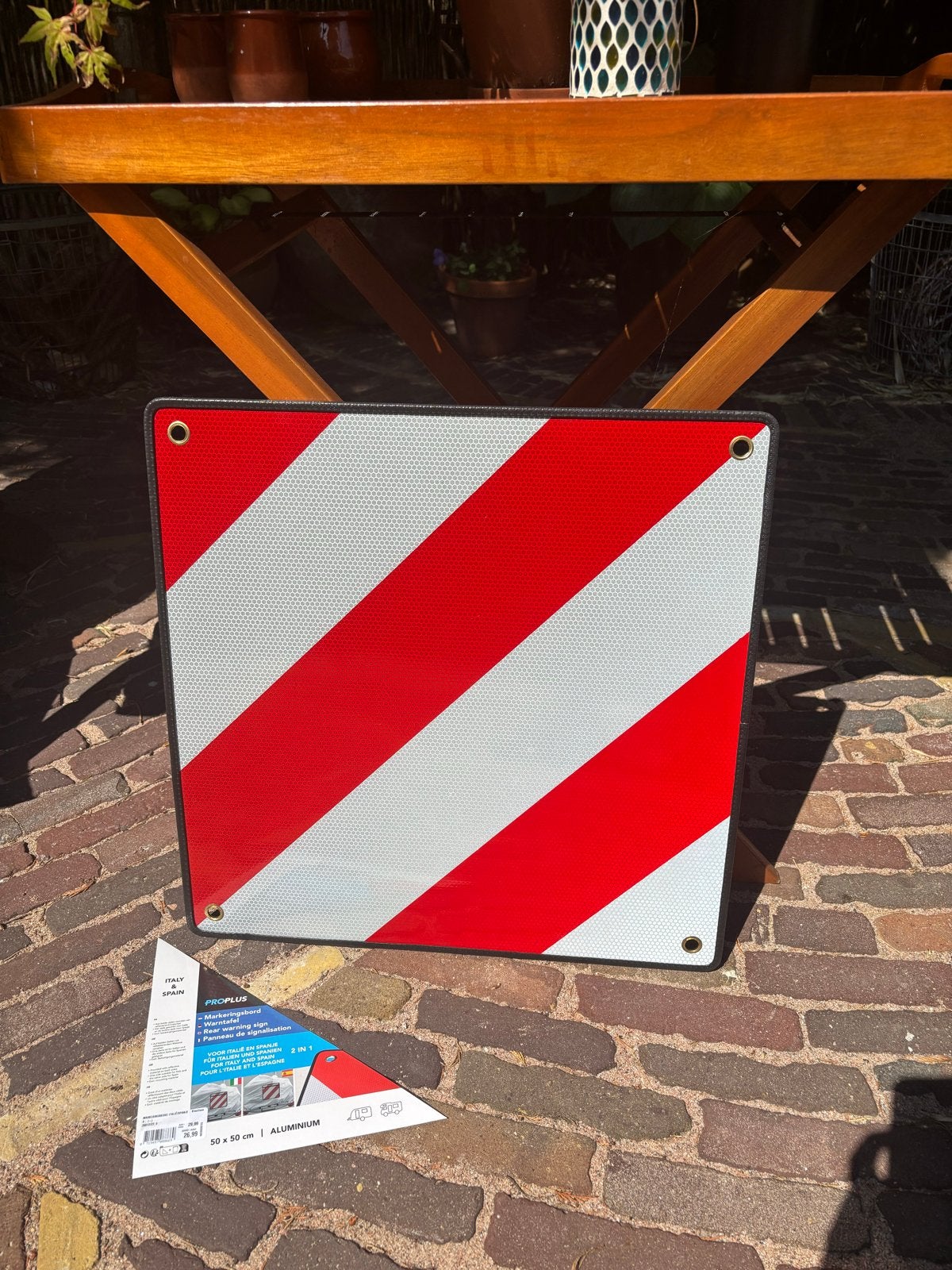 Reflecterend Markeringsbord Aluminium Italië en Spanje, Ophalen, Zo goed als nieuw
