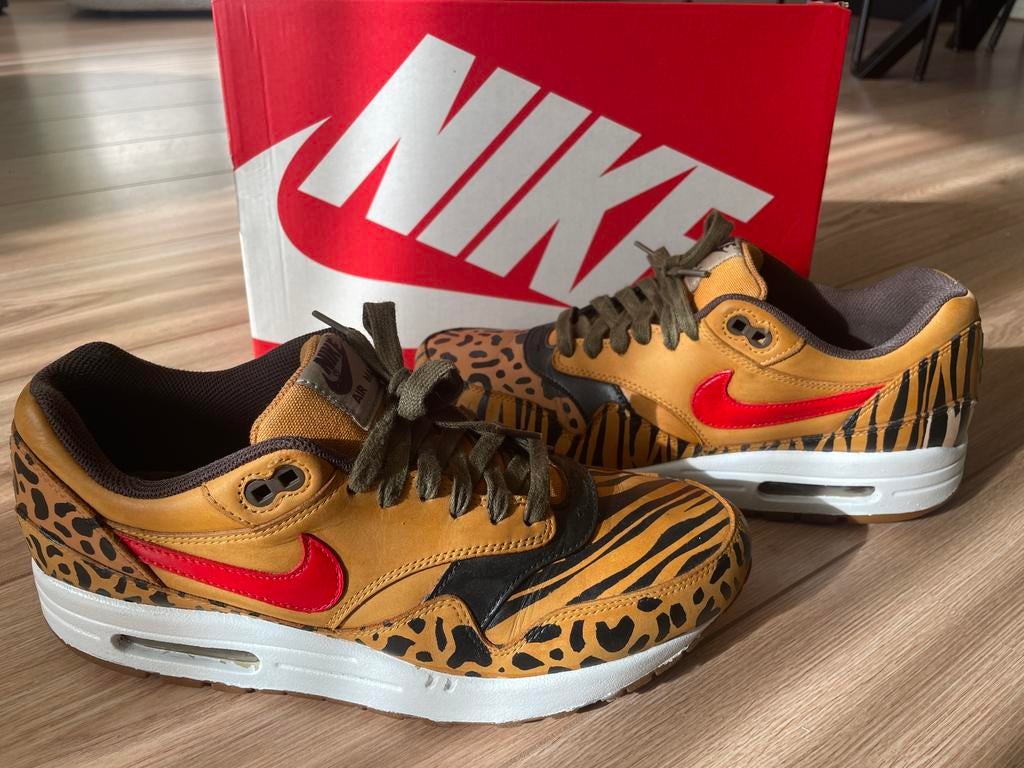 Nike Air Max 1 LTR Custom animal print, Ophalen, Overige kleuren, Sneakers of Gympen, Gedragen