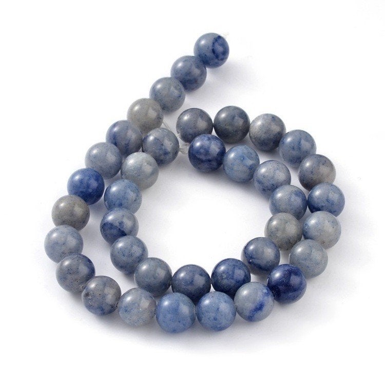 Vanaf € 3,25 Snoer blauwe aventurijn 4, 6, 8 en 10 mm., Kraal, SINO-SEAR GmbH, Feuerbachstrasse11, Potsdam, Germany, Nieuw