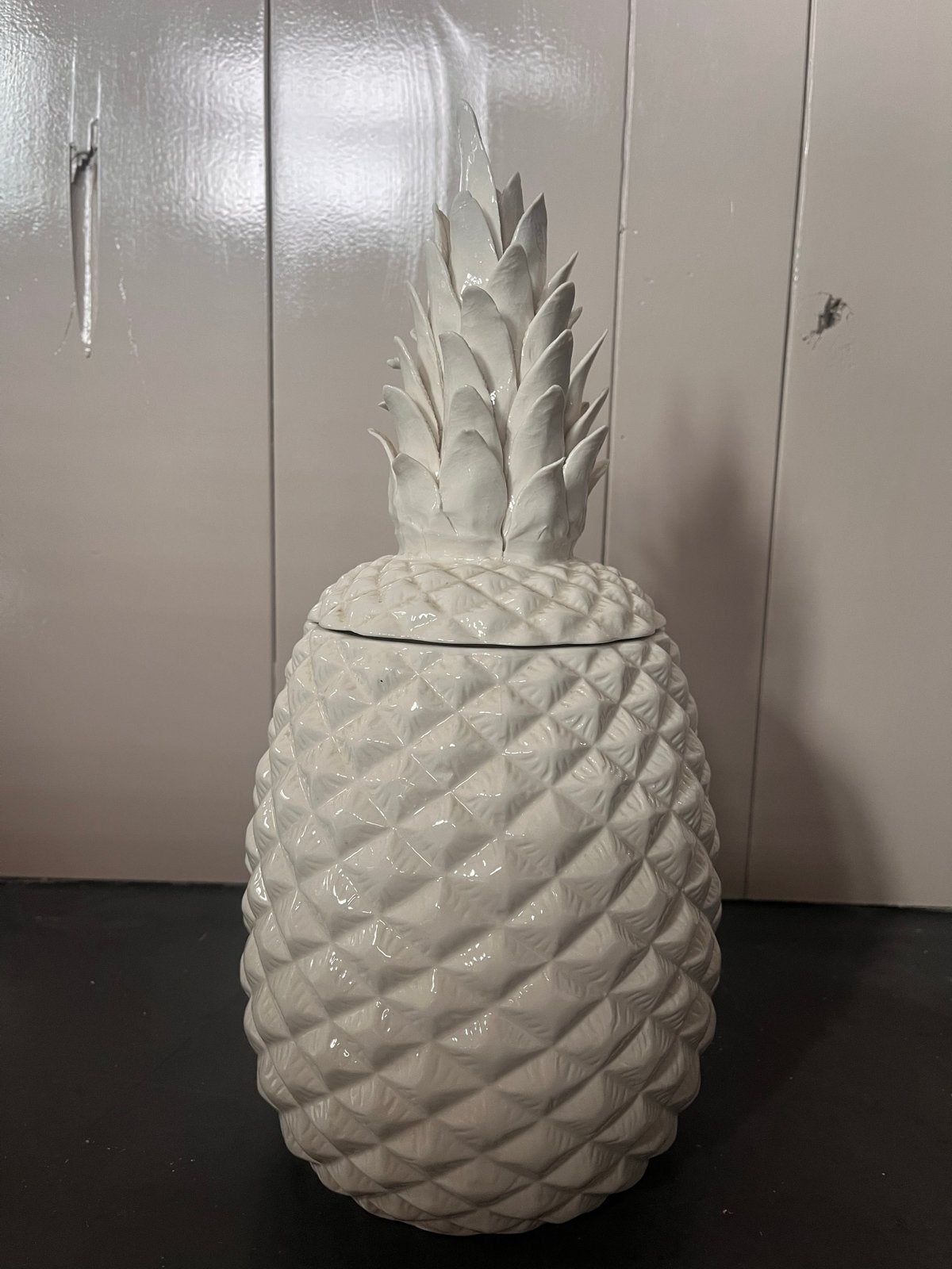 Pols Potten Ananas Pot/Vaas - Wit Keramiek, Gebruikt, Ophalen of Verzenden, Modern, Wit