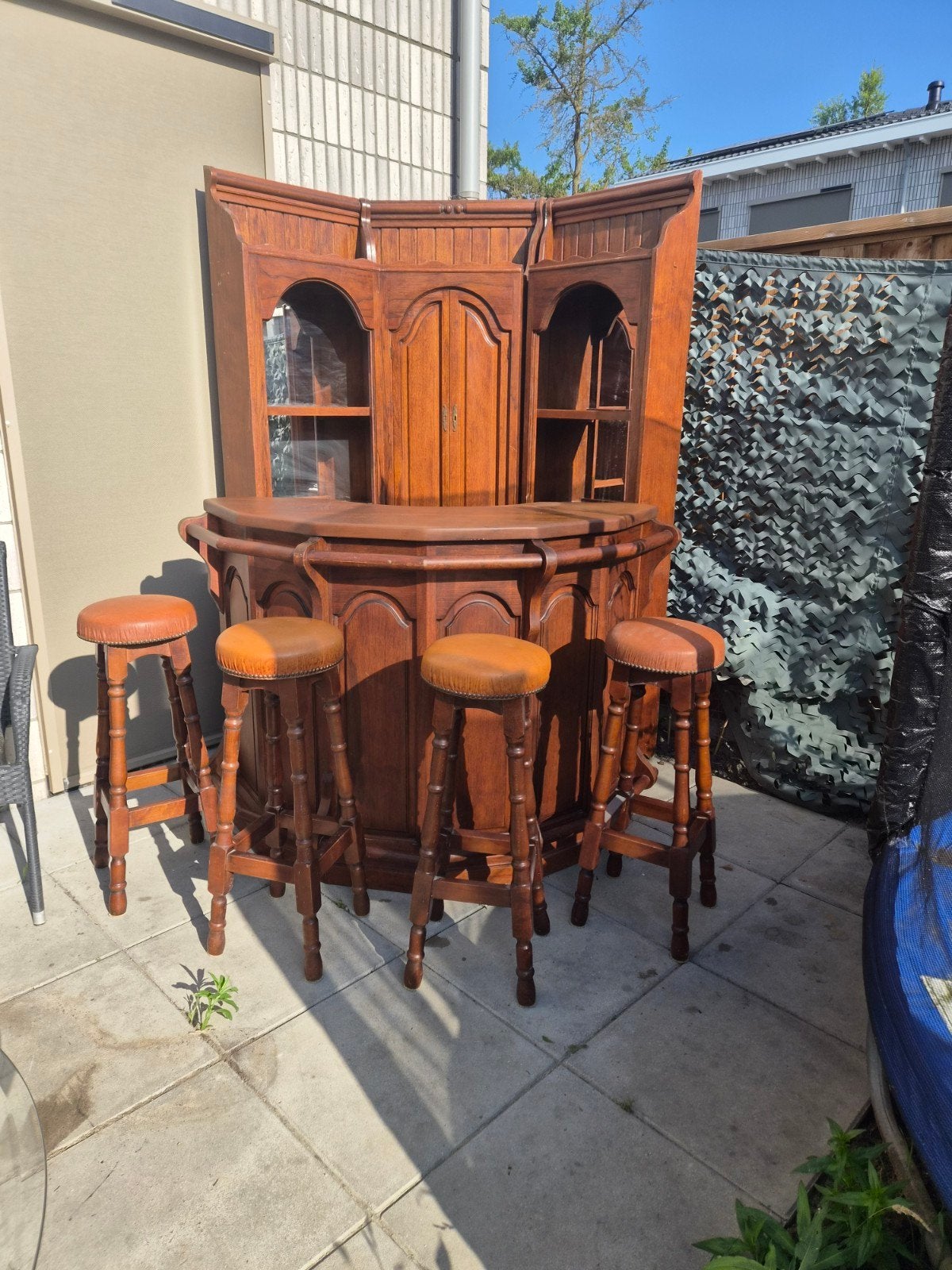 Complete Houten Bar met Kasten en Barkrukken, Ophalen