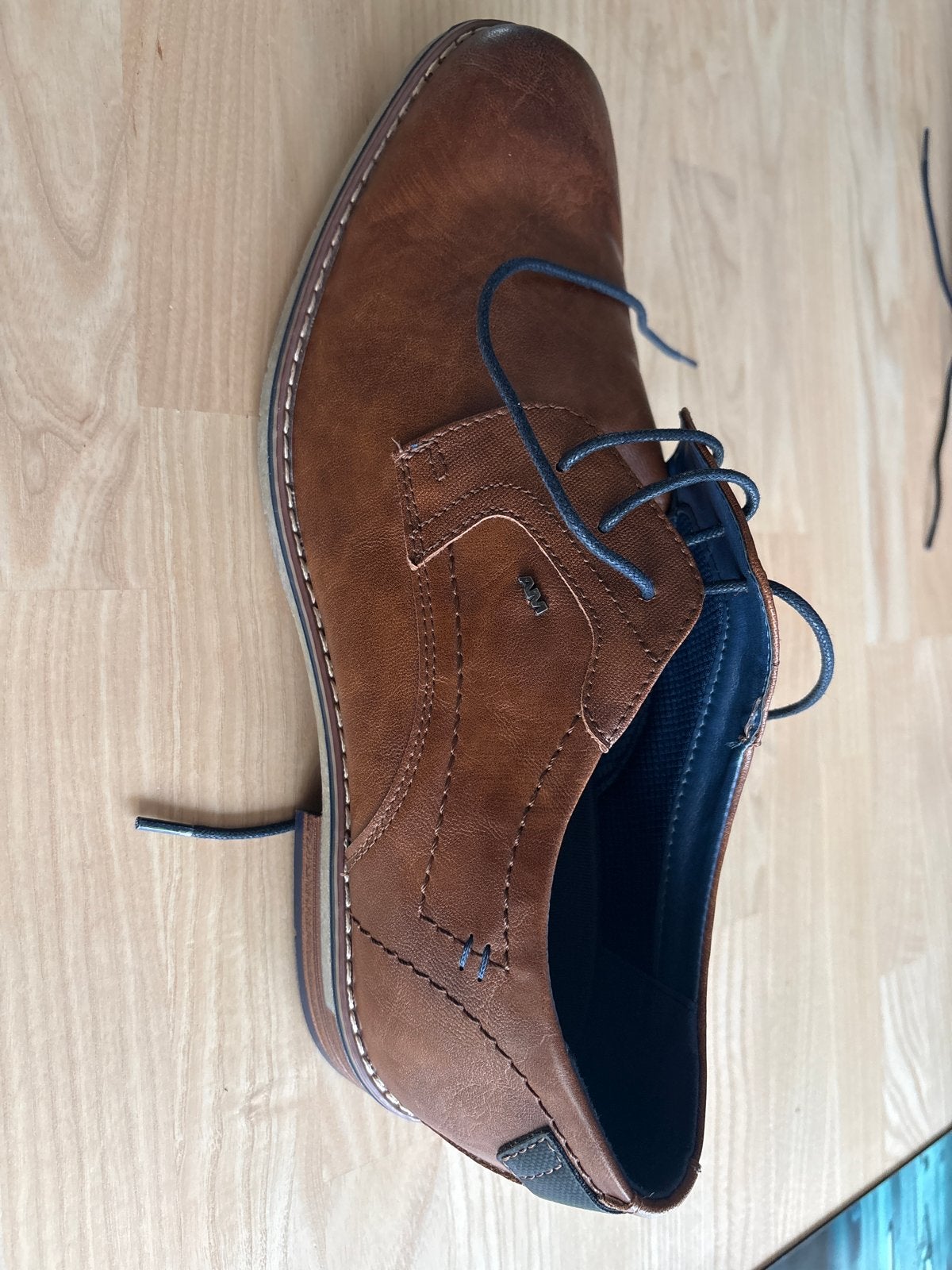 Nieuwe bruine veterschoen - AM Shoe Company - Maat 44, Ophalen, Zo goed als nieuw, Bruin, Veterschoenen