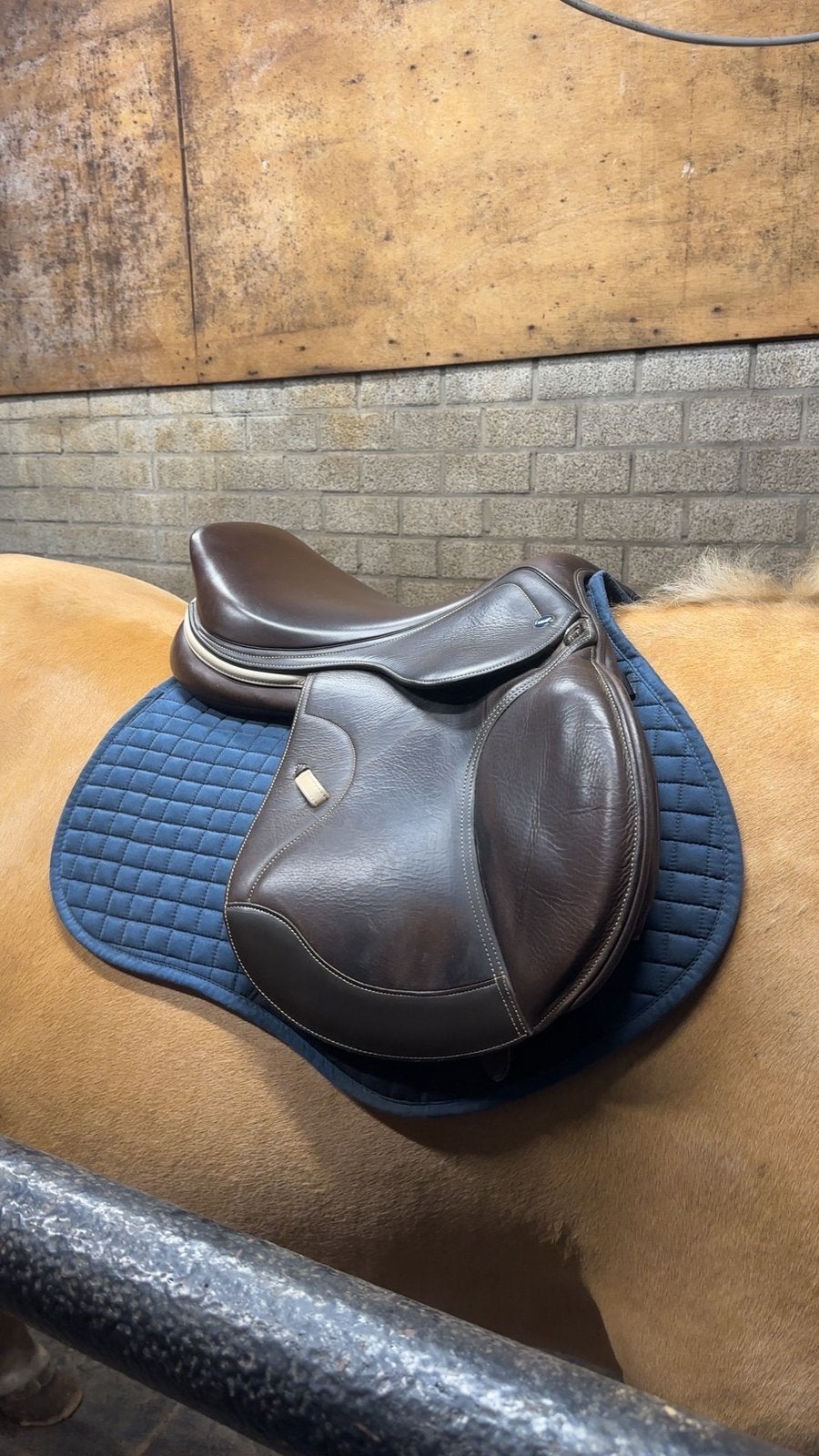 Ikonic light springzadel 17 inch bruin, Dieren en Toebehoren, Ophalen of Verzenden, Zo goed als nieuw, Springen
