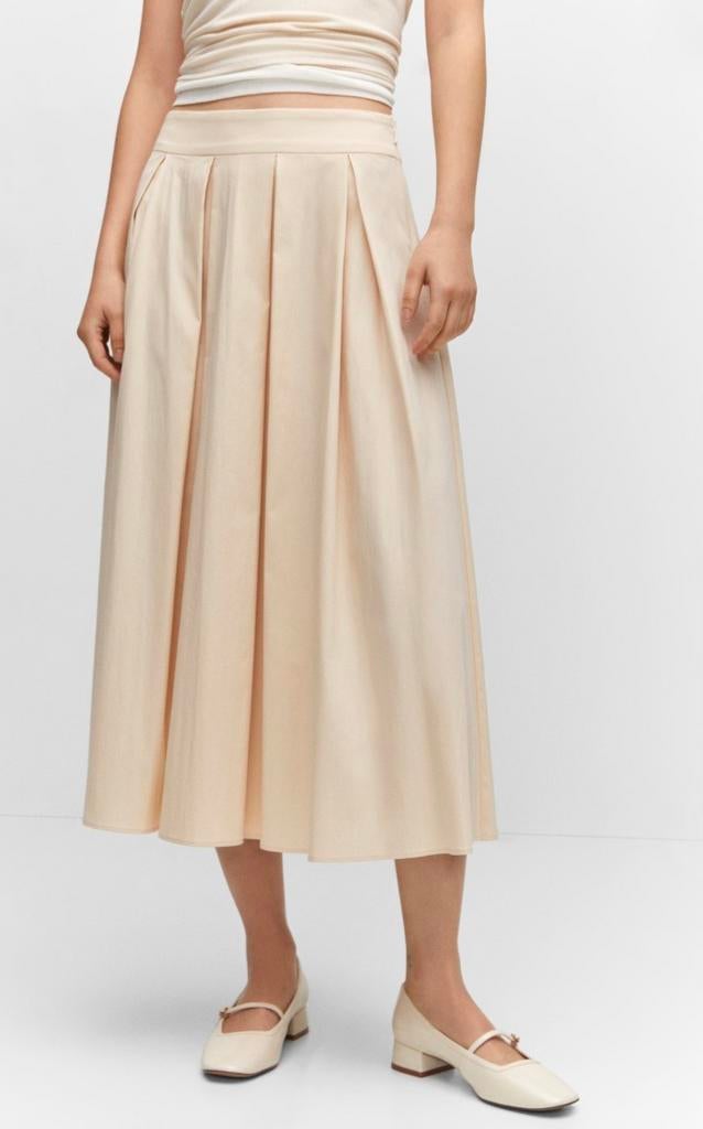 Maxi rok. Maat 38, Kleding | Dames, Rokken, Maat 38/40 (M), Verzenden, Beige, Zo goed als nieuw