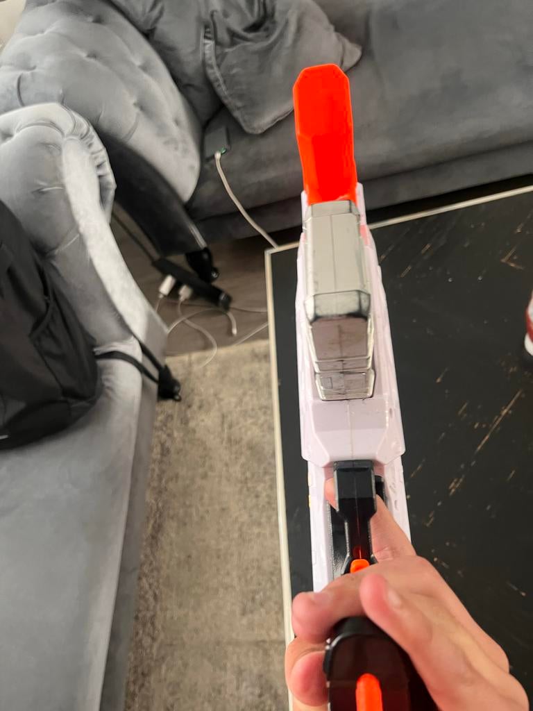 Nerf Ultra Amp Blaster met magazijn, Kinderen en Baby's, Speelgoed | Buiten | Actiespeelgoed, Ophalen of Verzenden, Gebruikt