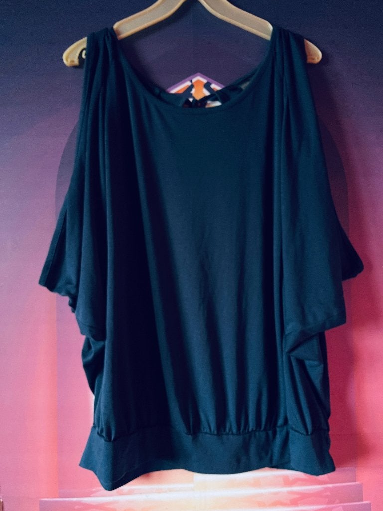 Mooie blauwe tuniek 46 met open vleermuis mouwen 14,99€, Noidea, Blauw, Maat 46/48 (XL) of groter, Ophalen of Verzenden