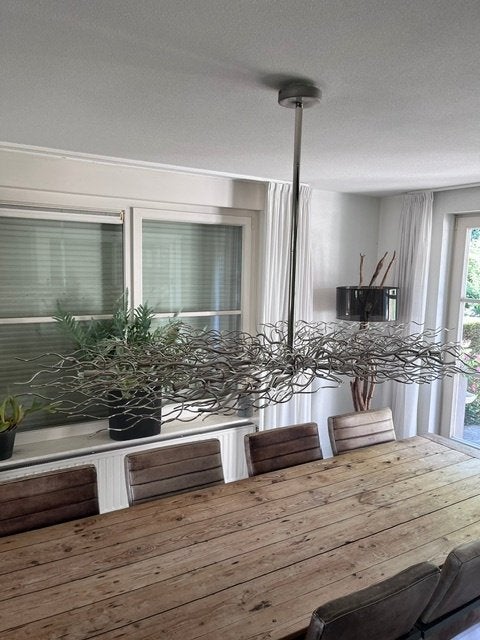 Sfeervolle design hanglamp voor grote eettafel, Ophalen, Gebruikt, Metaal
