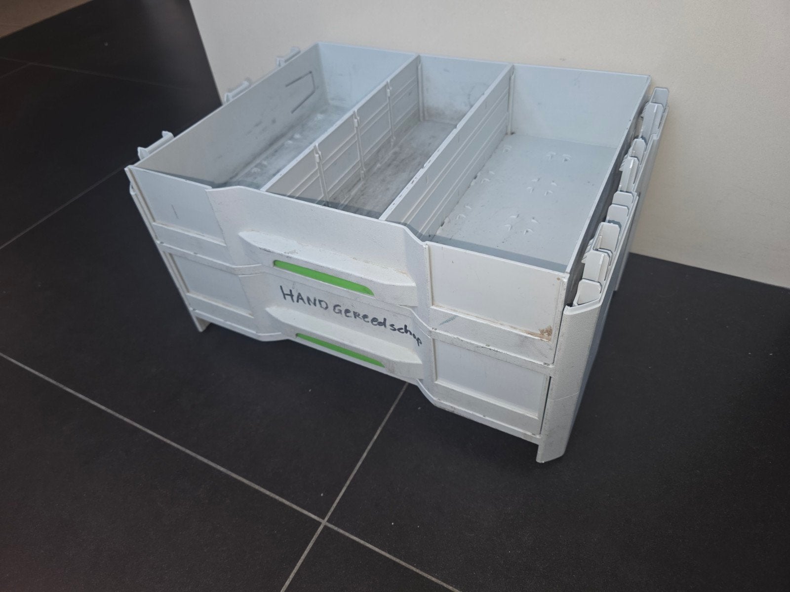 Festool T loc lades, Ophalen, Gebruikt