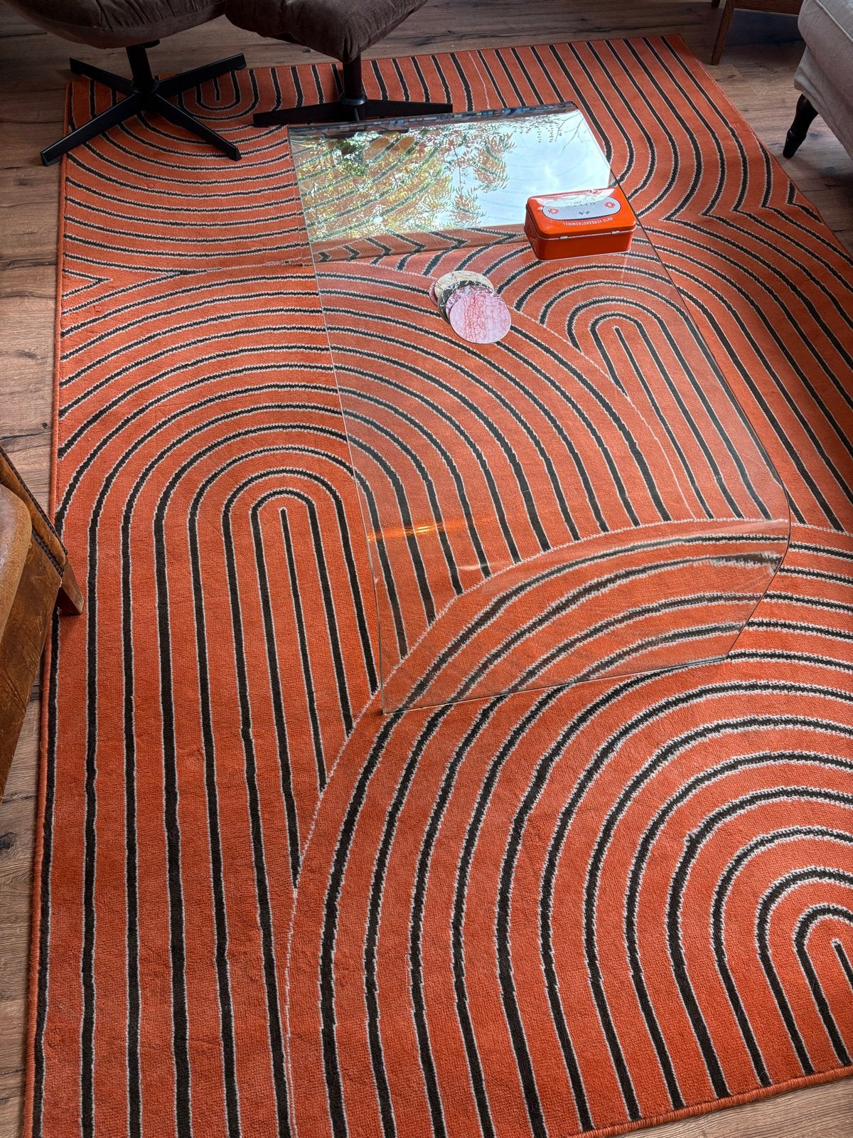 Tapeso Japandi vloerkleed 190x280cm terra, Huis en Inrichting, Ophalen, Overige kleuren, 150 tot 200 cm, 200 cm of meer