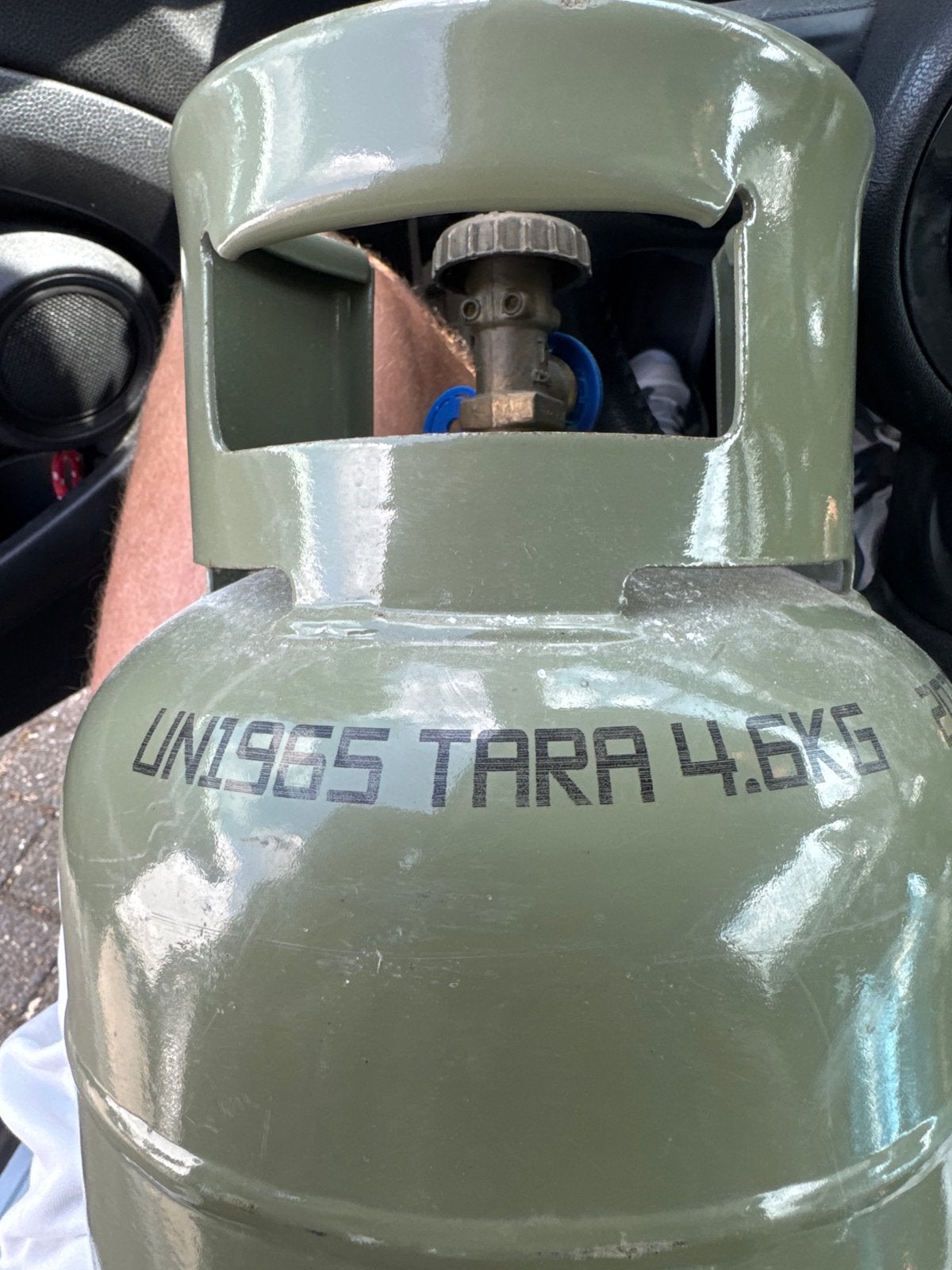 Gasfles UN1965 TARA 4.6KG - Groen, Ophalen, Gebruikt