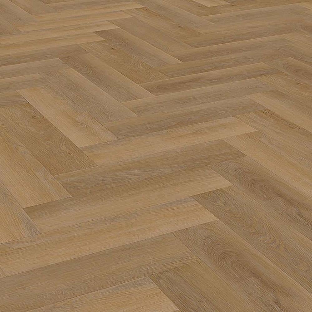 Klik PVC visgraat Donker Eiken Met Geïntegreerde Ondervloer, Crème, 75 m² of meer, Overige typen, Nieuw