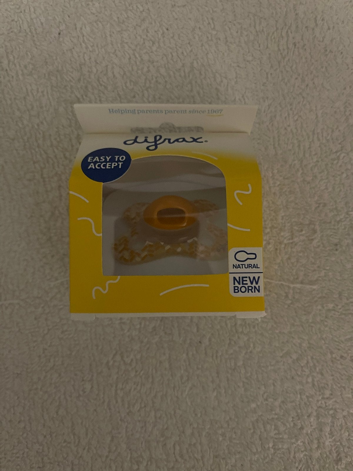 Difrax Natural Fopspeen New Born, Ophalen of Verzenden, Nieuw