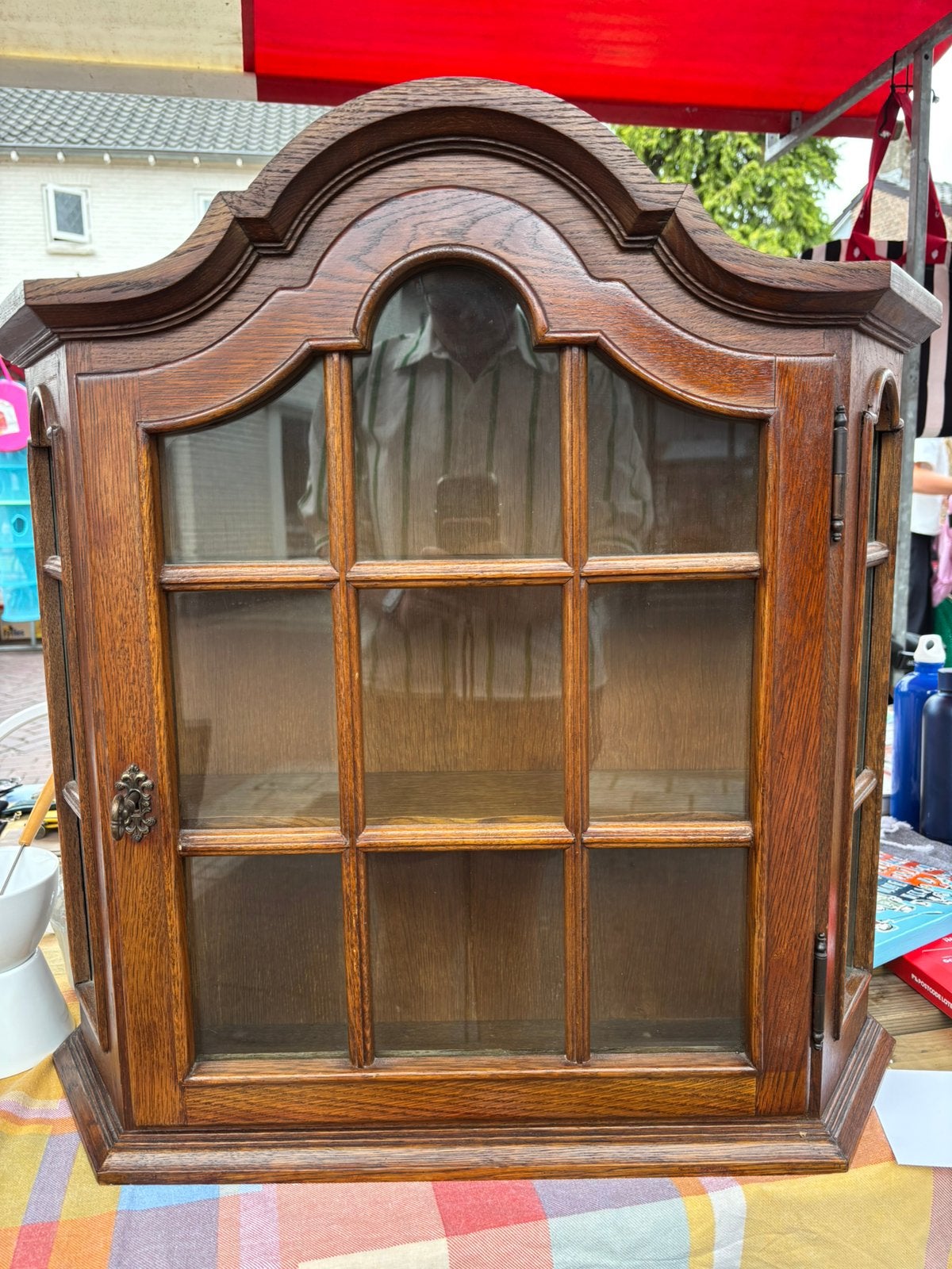Hang vitrinekastje met glas, Huis en Inrichting, Kasten | Vitrinekasten, Ophalen, 50 tot 100 cm, Minder dan 25 cm, Minder dan 100 cm