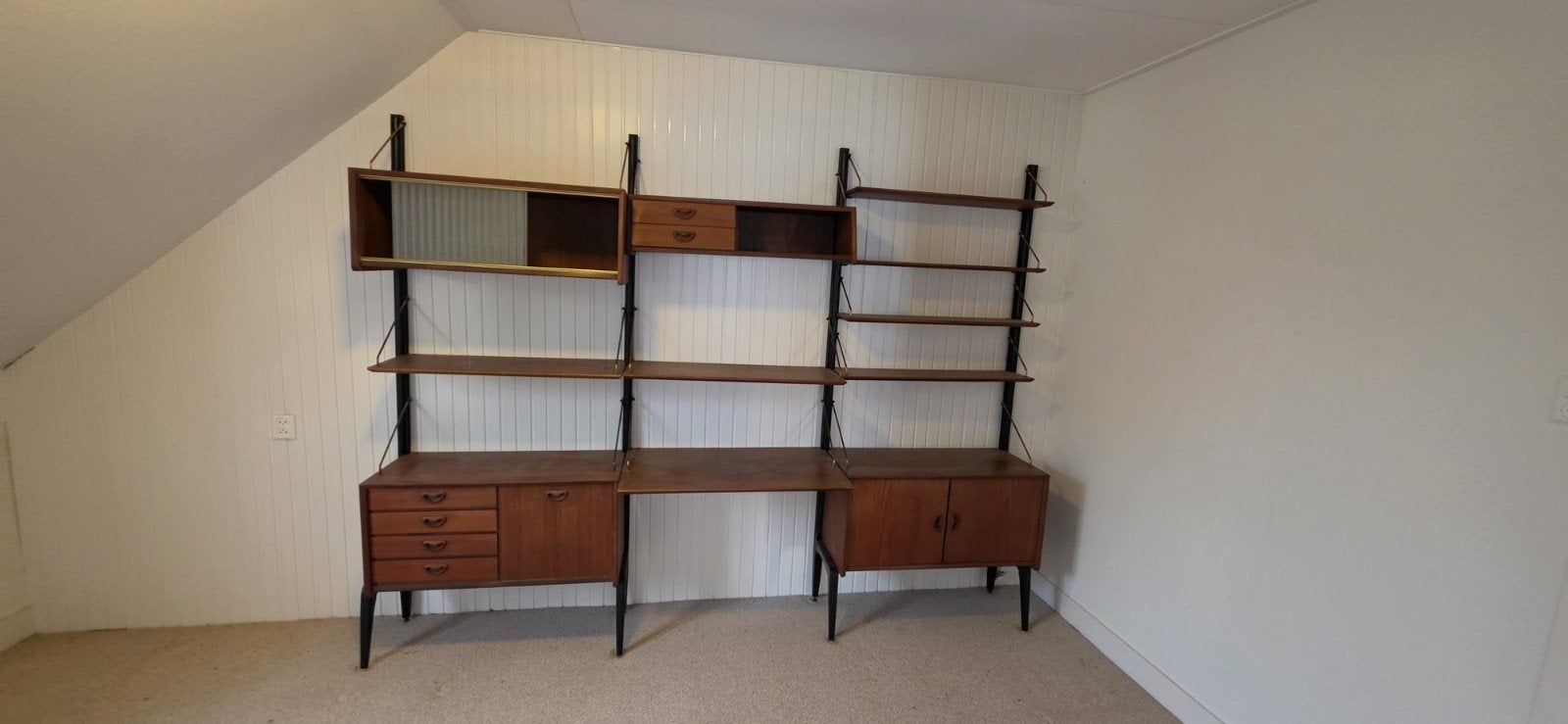 Vintage Louis van Teeffelen-Webe Teak Wandsysteem - Jaren '6, Ophalen, Gebruikt