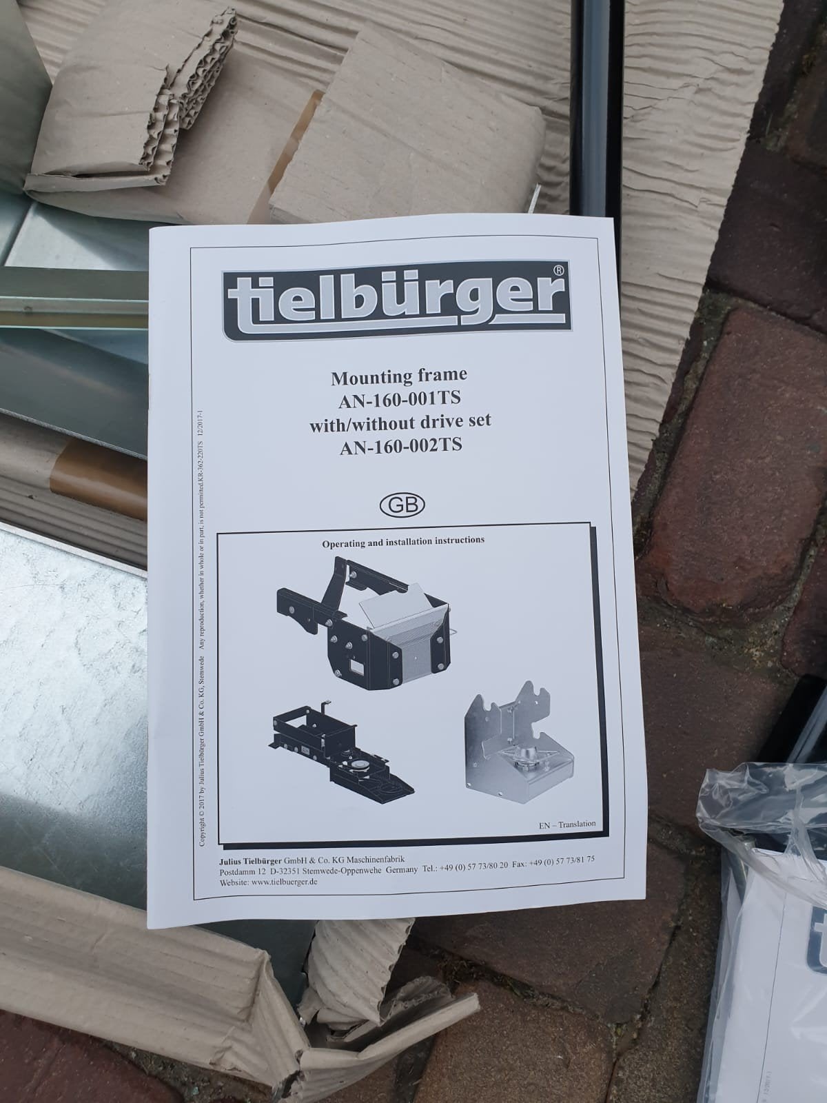 Tielburger Montageframe AN-160-001TS Nieuw in doos., Tuin en Terras, Ophalen, Nieuw, Tielburger