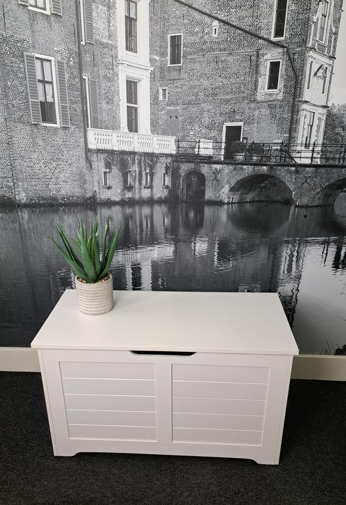 Leuke witte kist - Schoenenbank + opbergruimte - 80x40x46 cm, Ophalen, Minder dan 50 cm, 50 tot 100 cm, Zo goed als nieuw