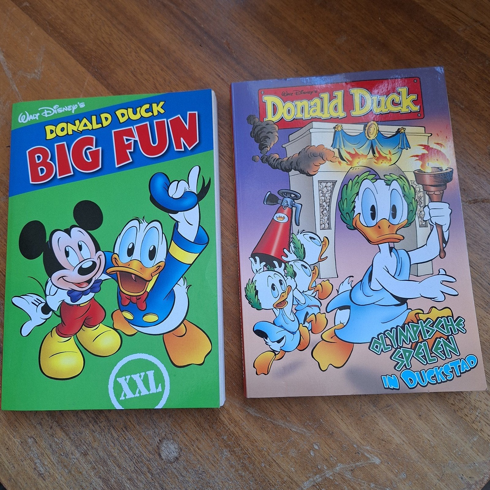 Donald Duck stripboeken: Olympische Spelen & Big Fun, Boeken, Meerdere stripboeken, Ophalen of Verzenden, Nieuw, Walt Disney