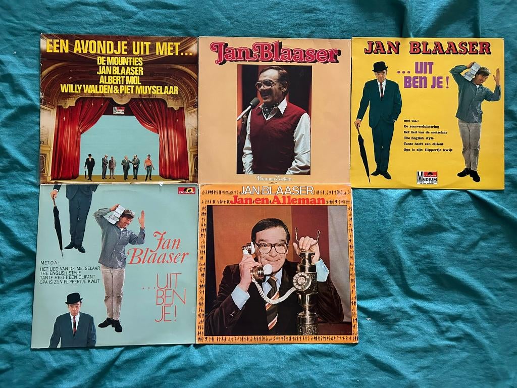 5 LP's Jan Blaaser (ook per stuk te koop), Ophalen of Verzenden, Gebruikt, 12 inch, Humor en Cabaret