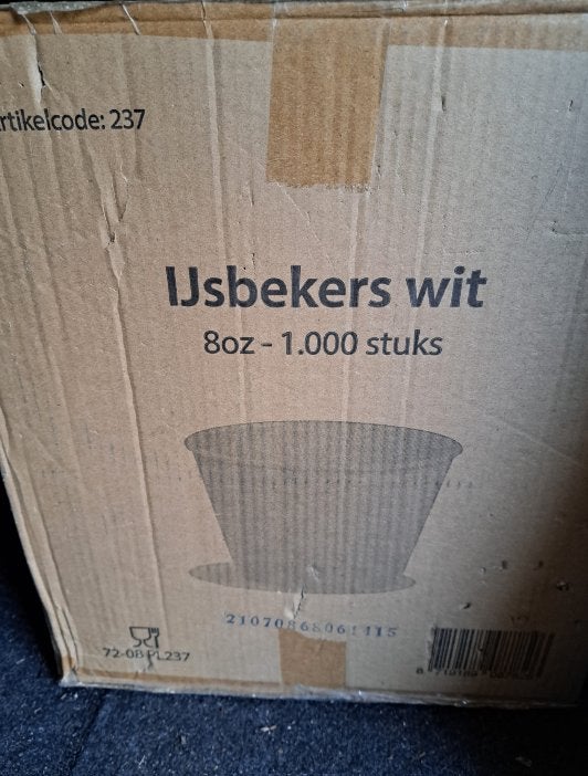 IJsbekers 900 stuks nieuw, Ophalen, Overige materialen, Overige typen, Nieuw
