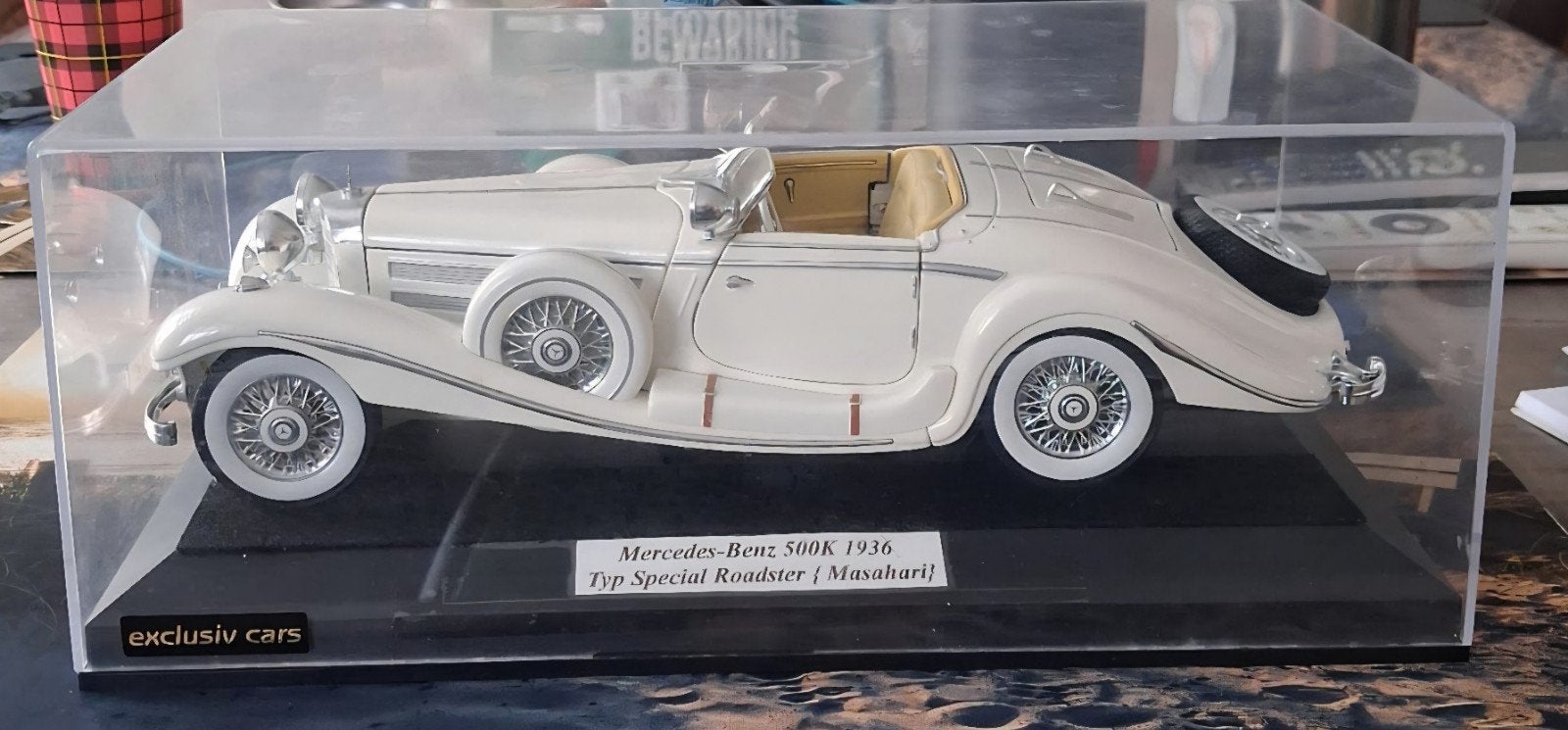 Mercedes-Benz 500K 1936 Typ Special Roadster modelauto, Hobby en Vrije tijd, Ophalen, Zo goed als nieuw, Auto
