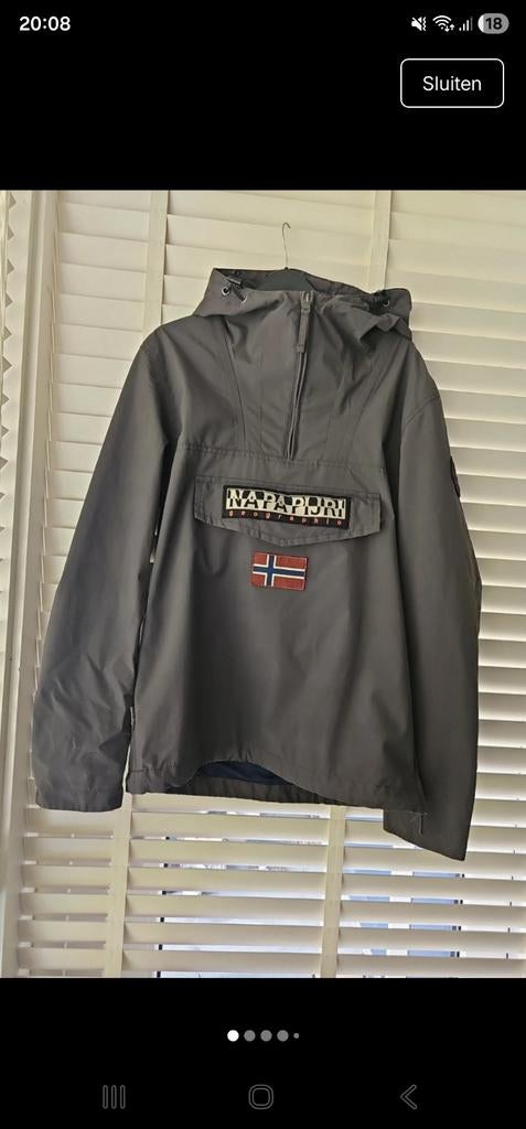 Napapijri jas maat S, Ophalen of Verzenden, Zo goed als nieuw, Napapijri, Grijs