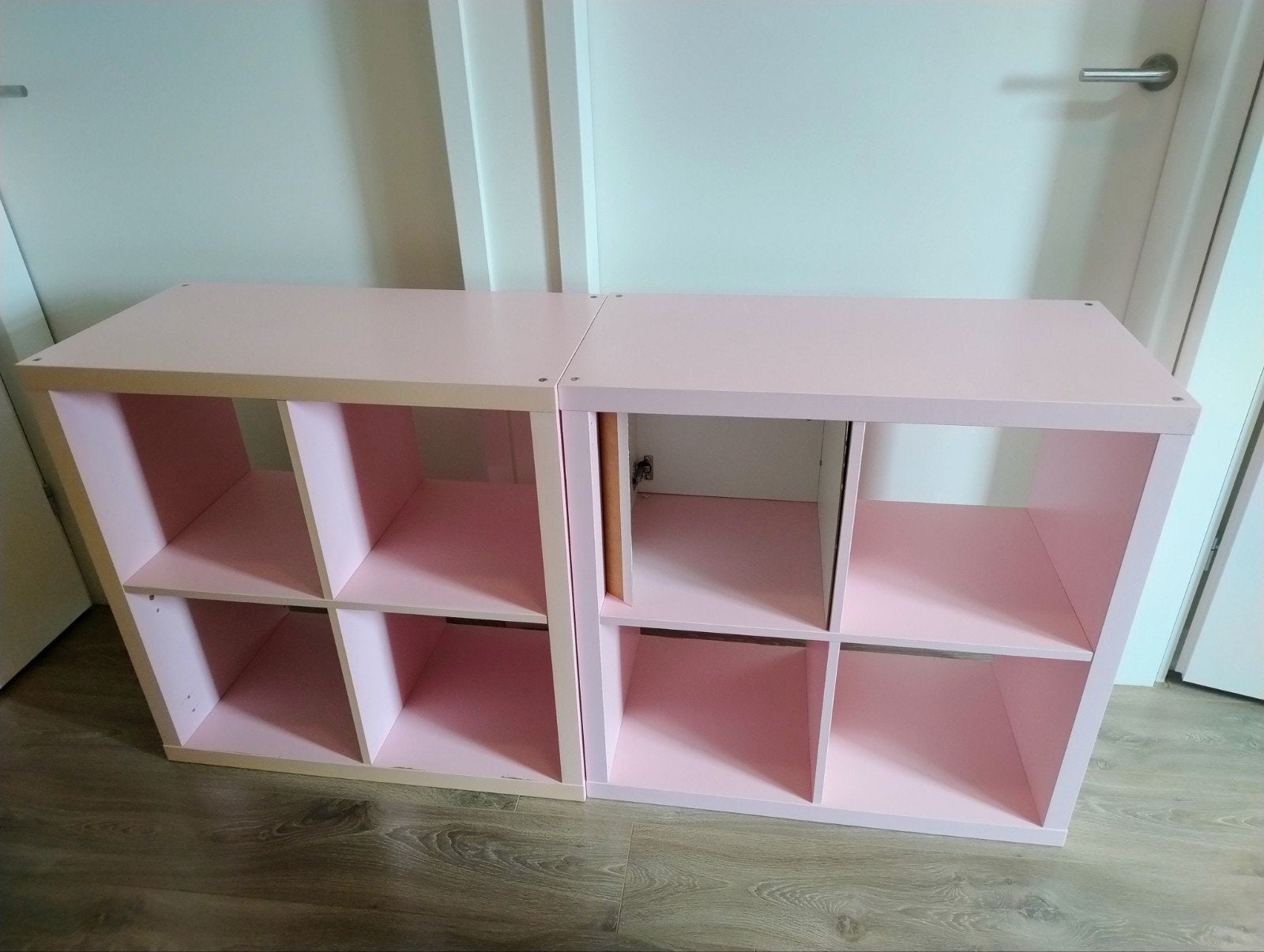 Roze Kallax kasten, Huis en Inrichting, Kasten | Boekenkasten, Ophalen, Met plank(en), Gebruikt, Modern, Speels