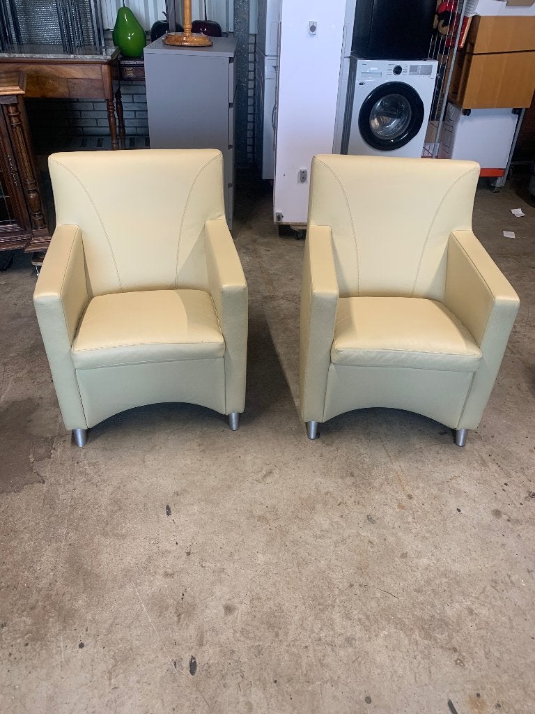 Leolux dolcinea set, Huis en Inrichting, Fauteuils, Ophalen, Minder dan 50 cm, Zo goed als nieuw, Leer