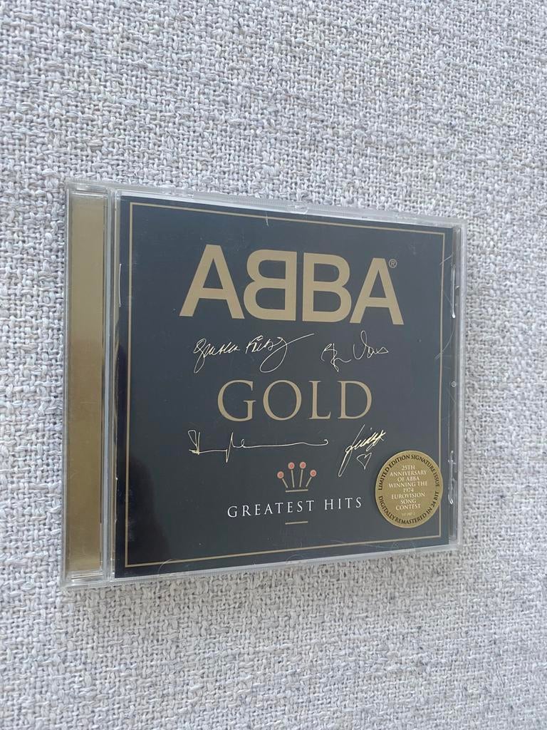 Abba - Gold Greatest Hits cd jewelcase gesigneerd, Ophalen of Verzenden, Gebruikt