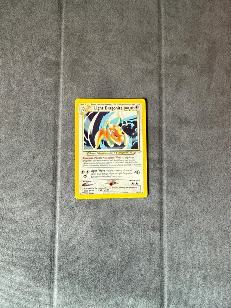 Light Dragonite Holo Neo Destiny 14/105, Hobby en Vrije tijd, Verzamelkaartspellen | Pokémon, Ophalen of Verzenden, Nieuw, Losse kaart
