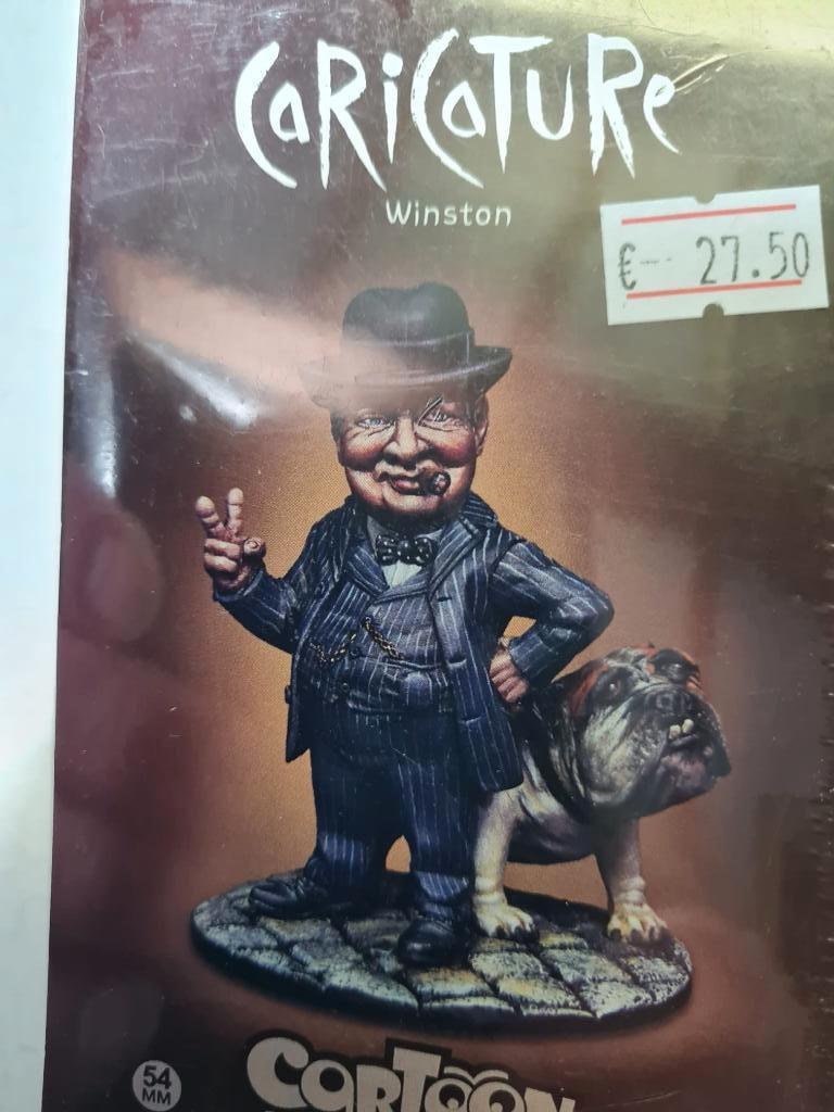 scalebro resin figuur 54mm "winston", Ophalen of Verzenden, Nieuw, Groter dan 1:35, Figuur of Figuren