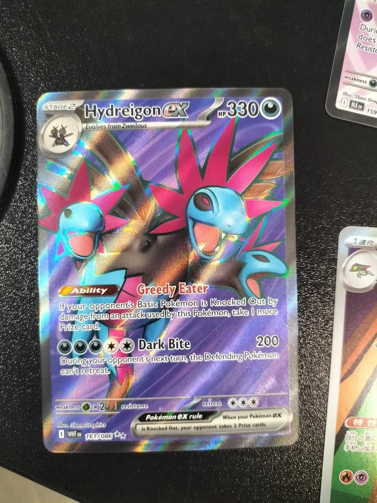 Hydreigon ex 161/086 Pokémon kaart, Ophalen of Verzenden, Zo goed als nieuw, Losse kaart, Foil