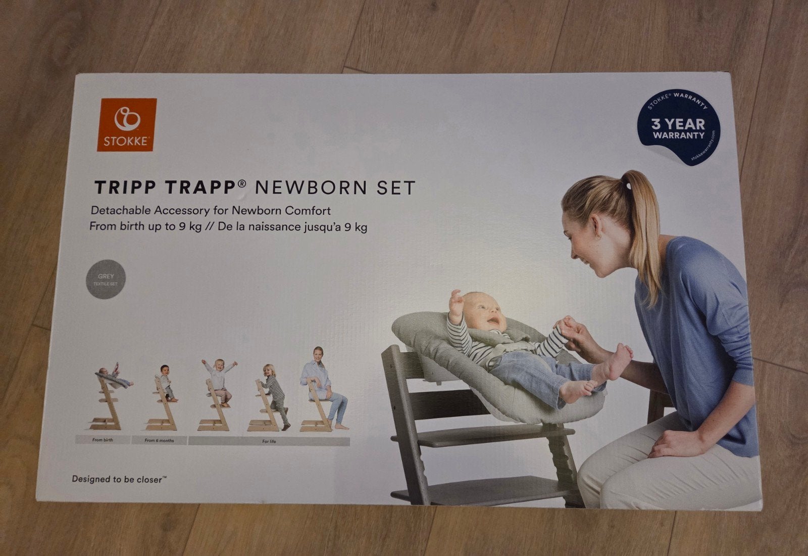Stokke Tripp Trapp- Newborn Set - Grey - zo goed als nieuw., Ophalen of Verzenden, Zo goed als nieuw, Overige typen
