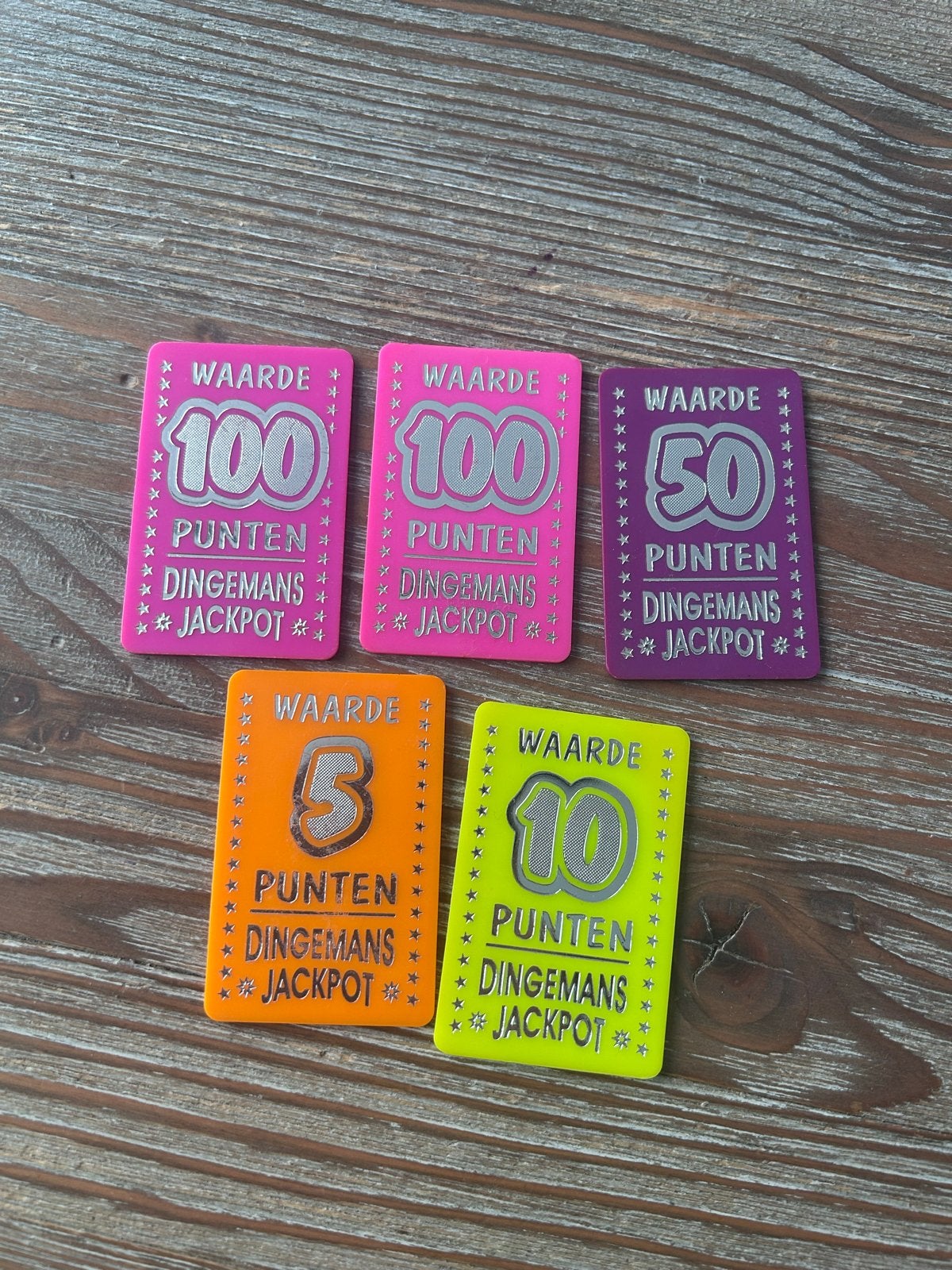Dingemans Jackpot Punten Fiches - Diverse Waarden, Ophalen of Verzenden, Zo goed als nieuw
