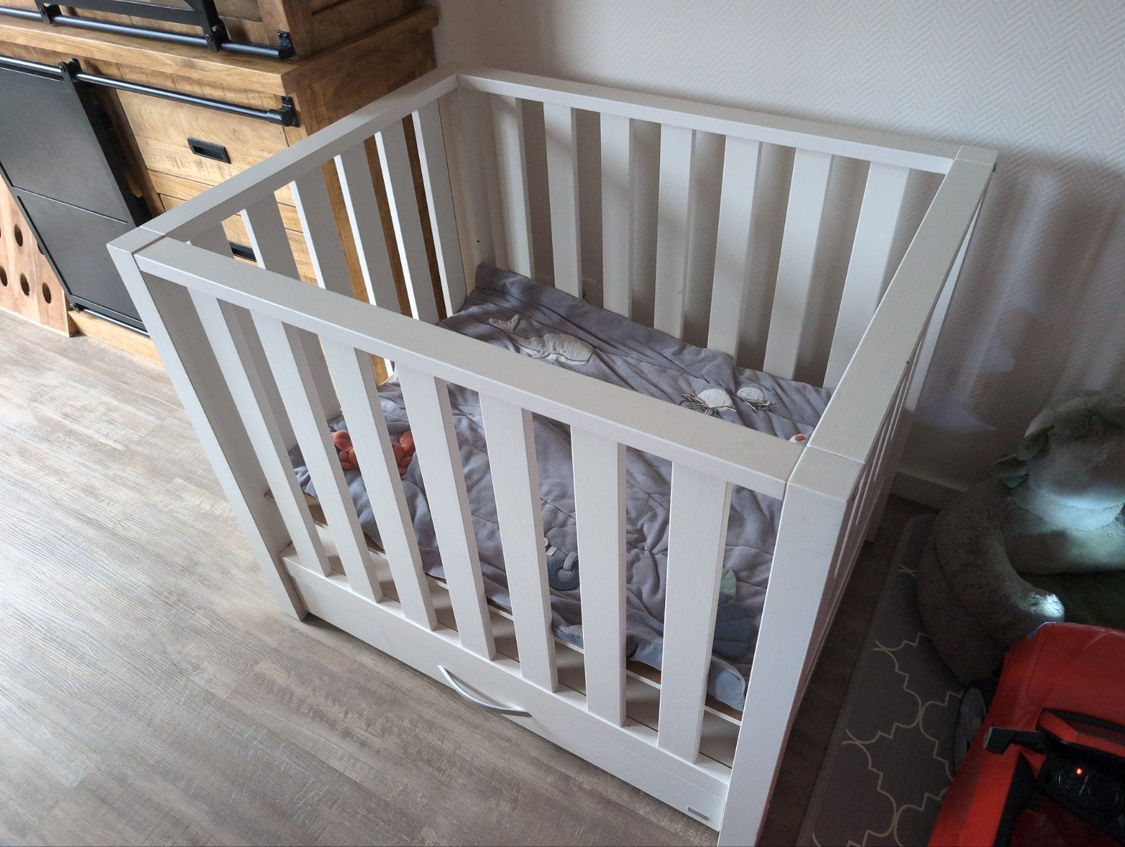 TWF box met lade - Wit. voor kleine bijdrage aan de spaarpo, Kinderen en Baby's, Ophalen, Gebruikt, Rechthoekig, In hoogte verstelbaar