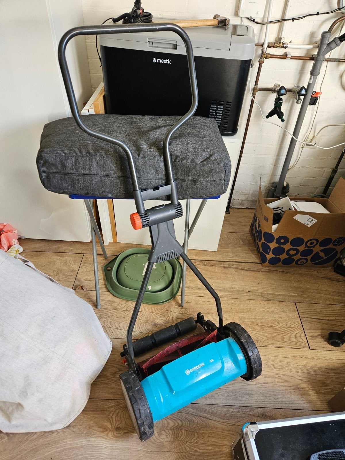 Gardena 330 grasmaaier, Tuin en Terras, Ophalen, Gebruikt, Handgrasmaaier, Kooimesmaaier