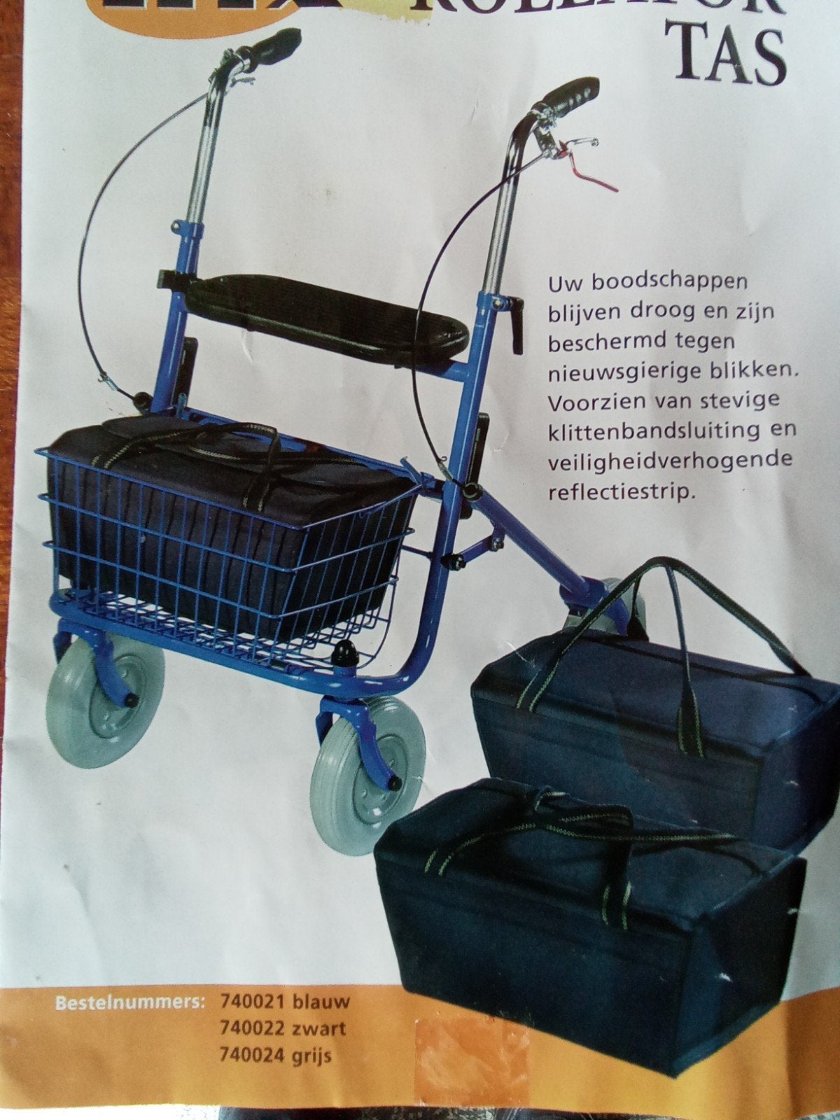 rollatortas  splash donkerblauw, Ophalen of Verzenden, Nieuw