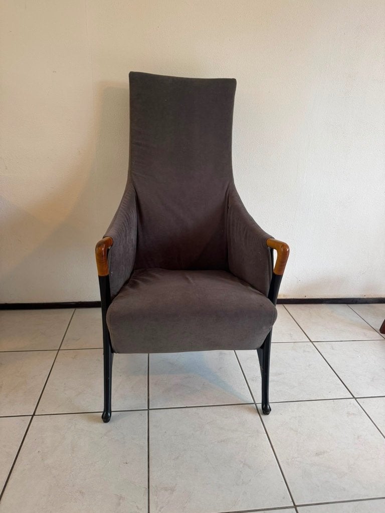 Umberto Asnago. Model Progetti fauteuil Grijs design, Huis en Inrichting, Fauteuils, Ophalen, Gebruikt, 75 tot 100 cm, 50 tot 75 cm