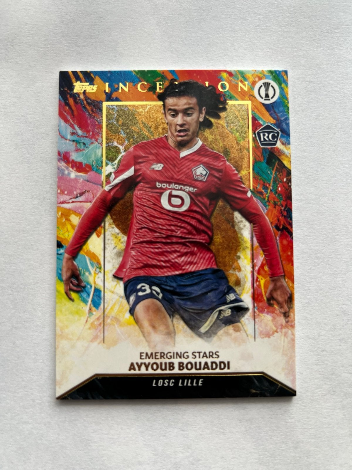 Ayyoub Bouaddi RookieCard Topps Inception Lille, Ophalen of Verzenden, Zo goed als nieuw, Plaatje