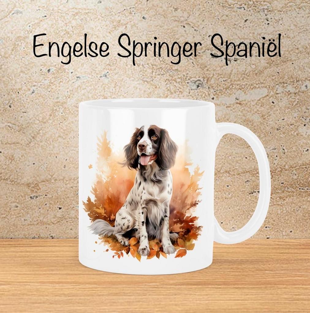 Engelse Springer Spaniël Herfstmok, Verzenden, Nieuw, Overige stijlen, Kop(pen) en/of Schotel(s)