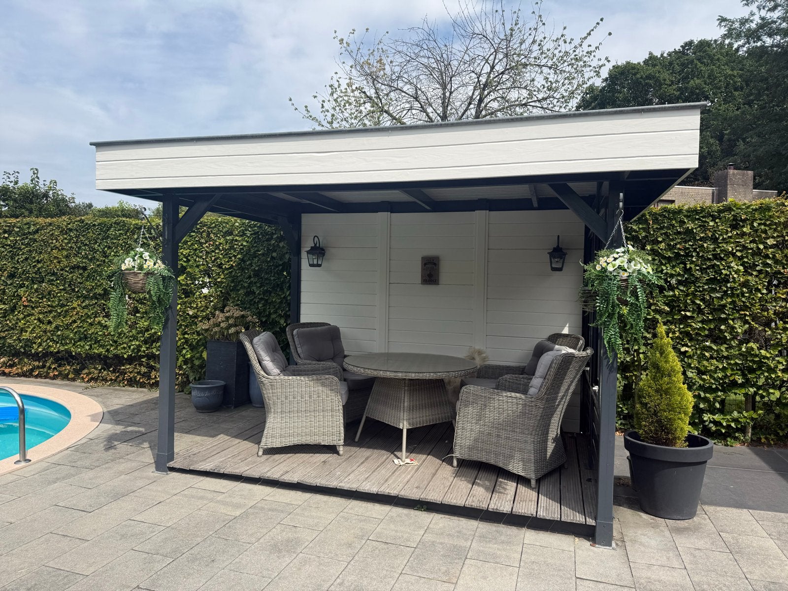 Stijlvolle houten veranda, Ophalen, Gebruikt, Veranda