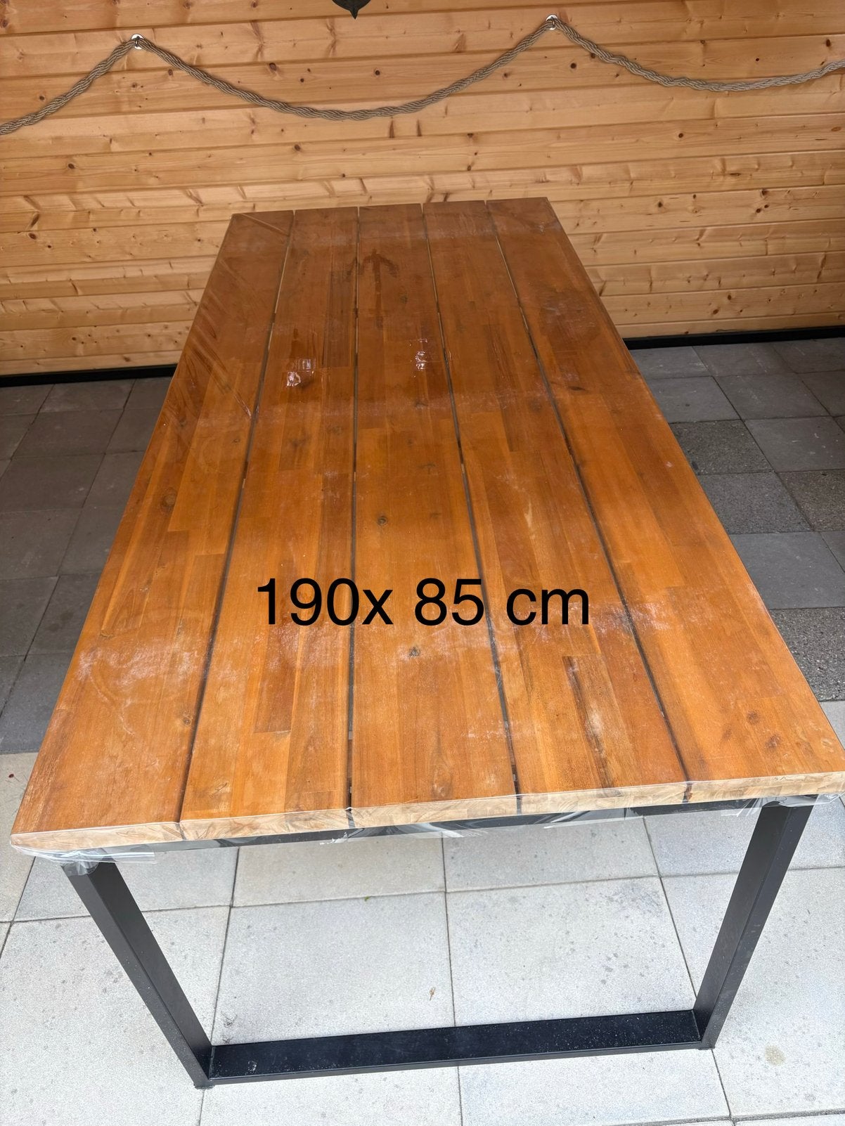 Tafel+ 4 stoelen, Ophalen, Gebruikt, Rechthoekig, Kunststof