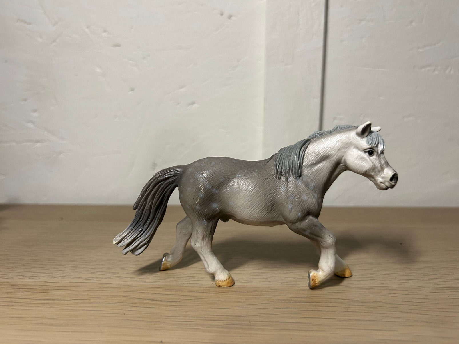Schleich grijze rijpony, Ophalen of Verzenden, Zo goed als nieuw, Paard, Beeldje of Figuurtje