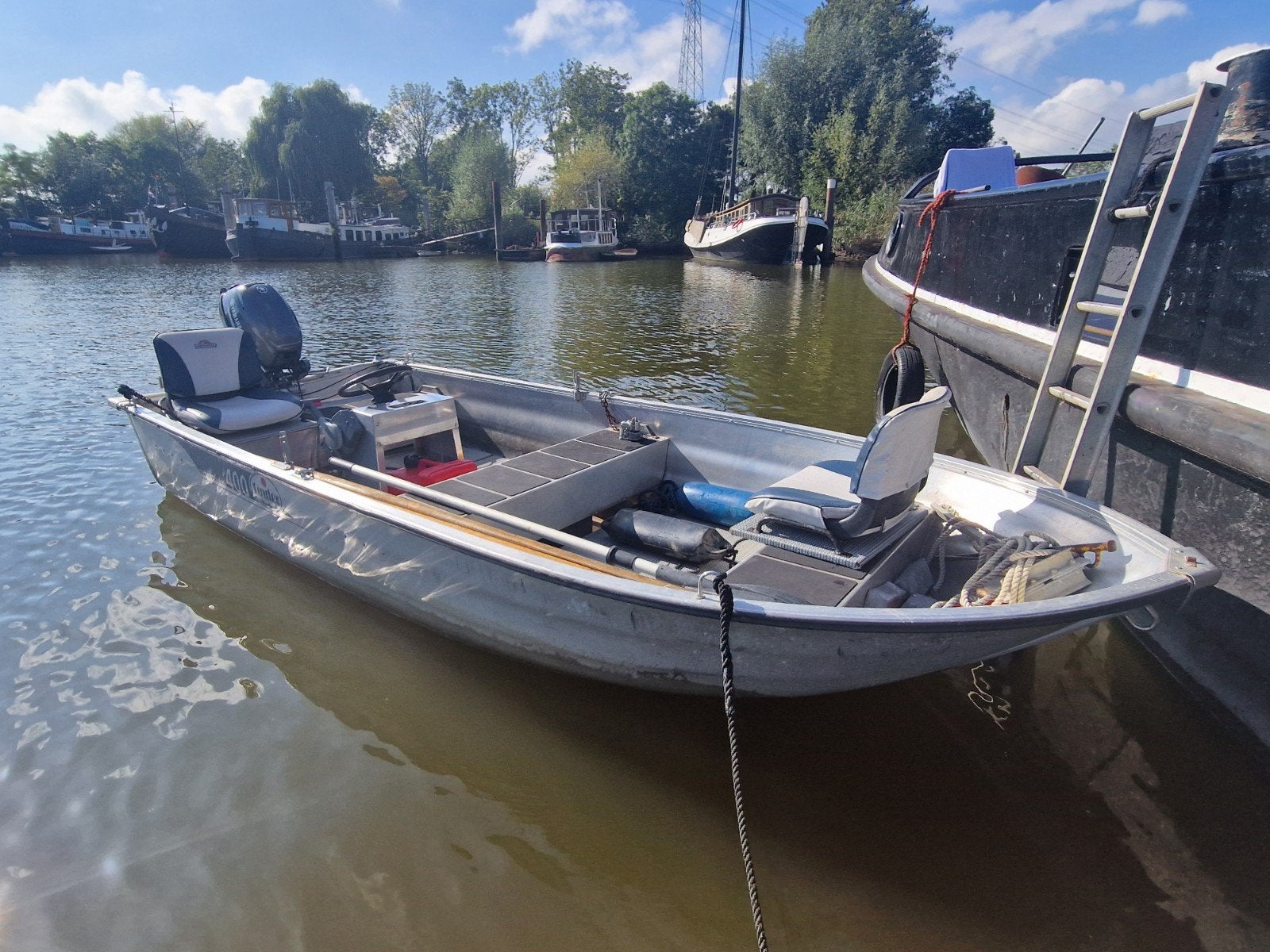 Linder 400 Visboot console met Yamaha 8 pk (2015), Watersport en Boten, Ophalen, Gebruikt, 4 m, Tot 10 pk