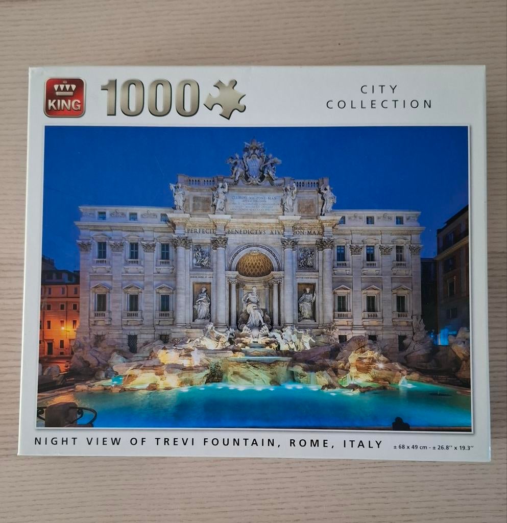 King Puzzels: Big Ben, Taj Mahal, Trevi Fontein (p.st.), Ophalen of Verzenden