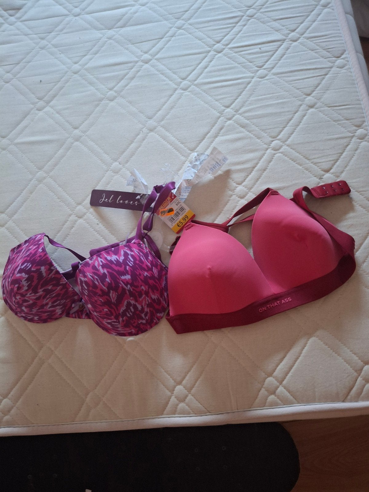 Twee BH's: Roze en Paars Patroon, Kleding | Dames, Jel loves, ON THAT ASS, Ophalen, Roze, BH