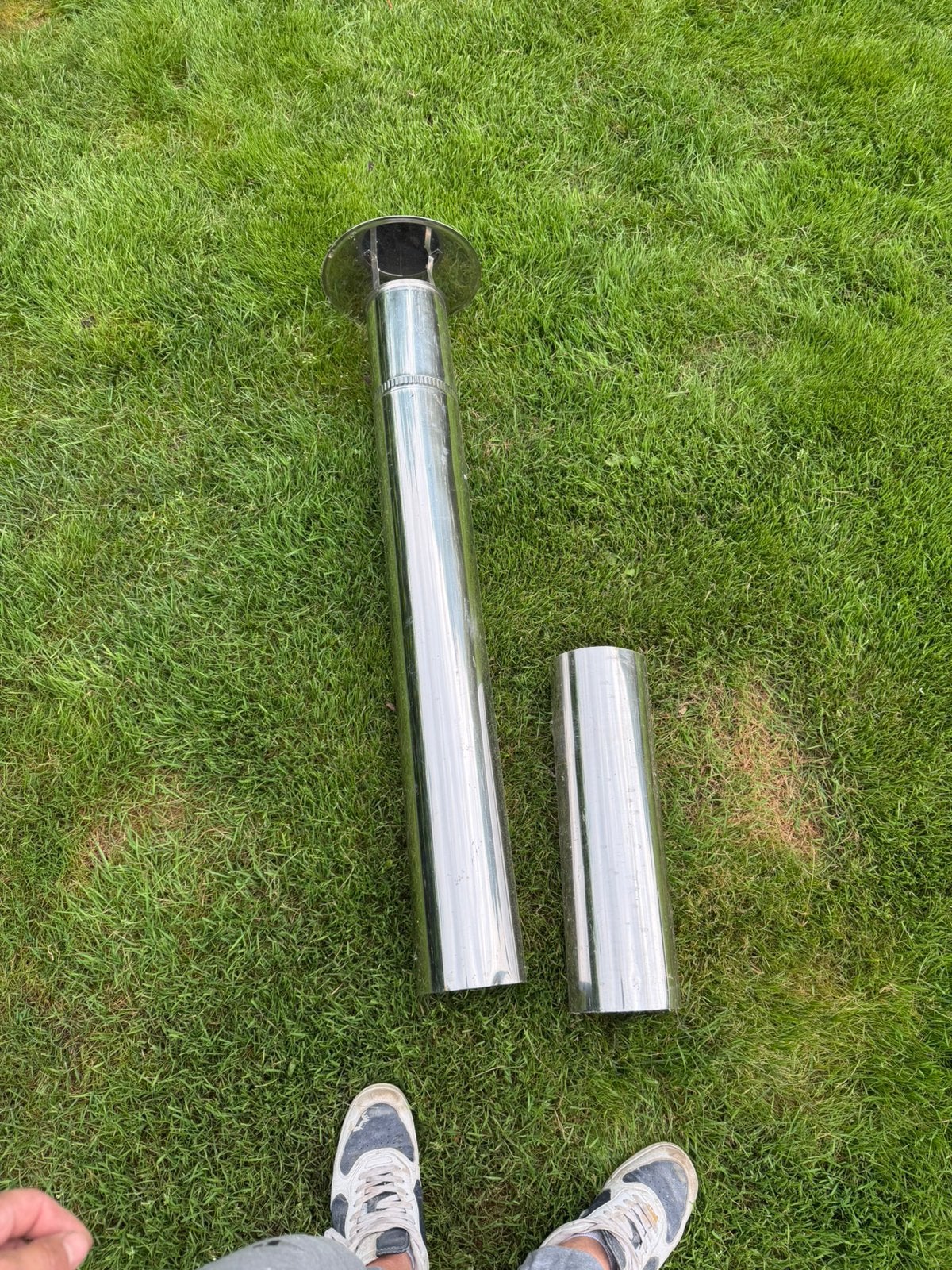 enkelwandige RVS kachelpijpen Ø150 mm i, Ophalen, Zo goed als nieuw, Hout, Houtkachel