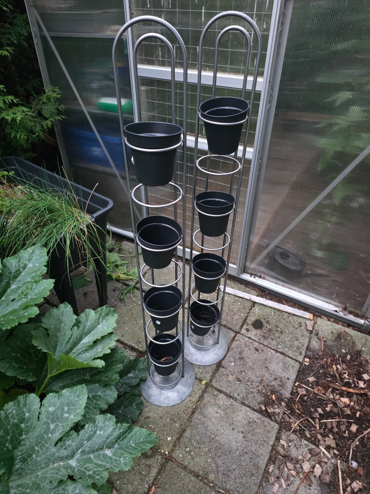 Metalen plantenrek / kruidenrek met potten, Ophalen, Gebruikt, 100 cm of meer, Metaal