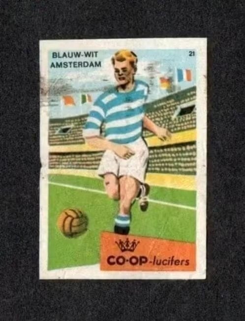 Lucifermerk Blauw Wit Amsterdam Voetbal Jaren 60., Verzamelen, Ophalen of Verzenden, Zo goed als nieuw
